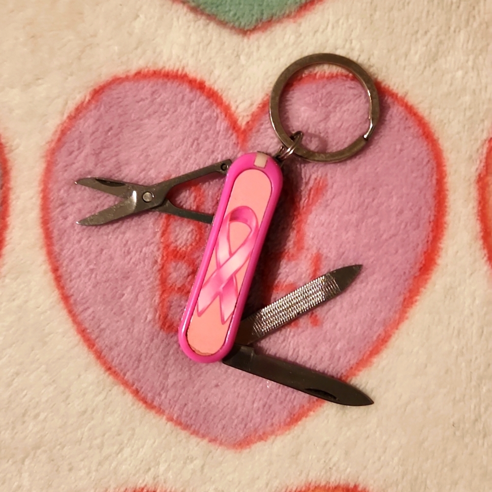 Breast cancer Awareness Swiss Army Knife Keychain
